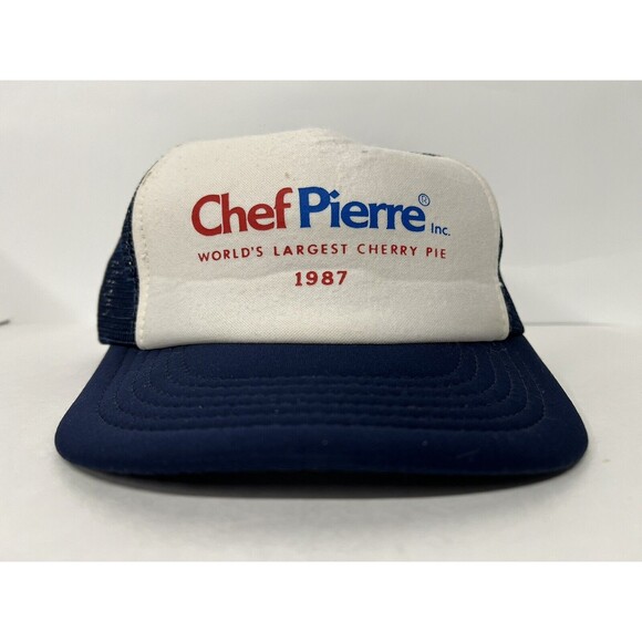 Chef Pierre Vintage SnapBack Hat Cap 1987 Worlds Largest Cherry Pie - Picture 1 of 9